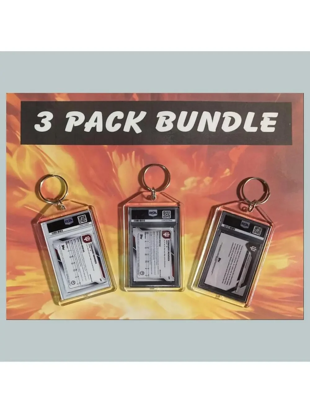3735B  Fernando Mendoza Custom Hand Made Novelty Keychains 3 Pack Bundle